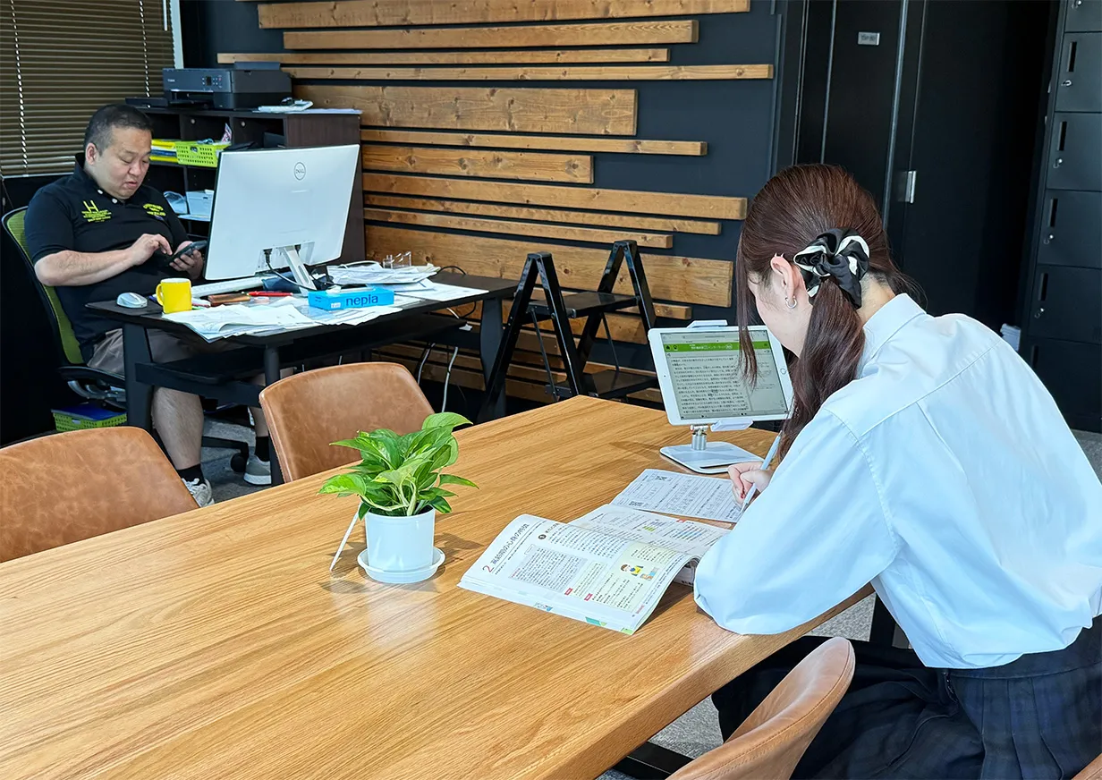 姫路高等学院での学習の様子